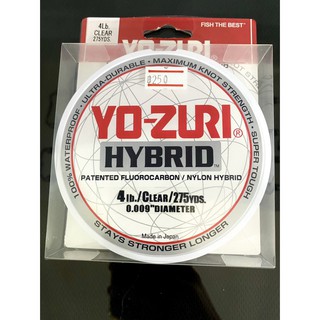 สาย YO-ZURI HYBRID Patented Fluorocarbon Nylon Hybrid