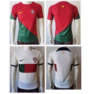 เสื้อกีฬาแขนสั้น ลายทีมชาติฟุตบอล Portugal Away World Cup 2223 ชุดเหย้า