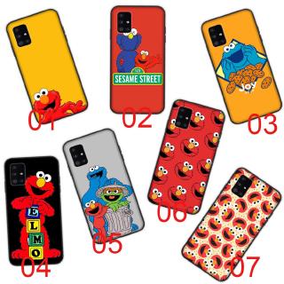 เคสโทรศัพท์มือถือแบบนิ่ม ลาย Sesame Street สีดํา สําหรับ OPPO A53S A53 A31 A56 A85 A73 A83 A55 A1 A8