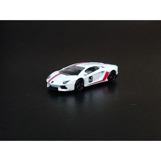 majorette lamborghini aventador no.63 สีขาวคาดแดง หายาก