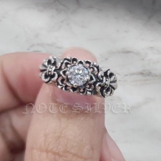 แหวนเพชรเงินแท้สไตล์กอธิค Cubic Zirconia Gothic Sterling Silver 925 NSRG2157