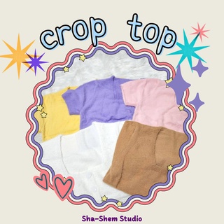 🌈Sha-Shem🌈 เสื้อครอปขนมิ้ง Croptop ไหมพรม ขนมิ้ง ฟูๆ น่ารักจนใจบางไปหมด รุ่นนี้คือดี งานตามหา 🥰 รุ่น Ingfah