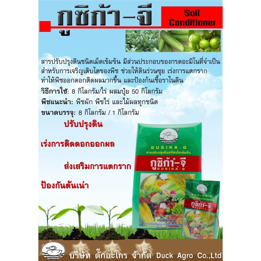 กูซิก้า-จี  ปรับปรุงดิน ส่งเสริมการแตกราก ป้องกันต้นเน่า กูซิก้า-จี