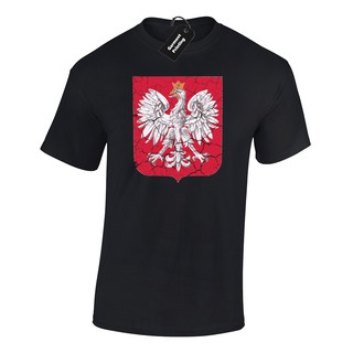 T-shirt  เสื้อยืด พิมพ์ลายธงชาติฟุตบอล Polska Eagle Poland เหมาะกับของขวัญ สําหรับผู้ชายS-5XL