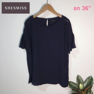 เสื้อ แบรนด์ Shesmiss สีกรมท่า (ไซส์ M)