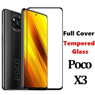 ฟิล์มกระจกแบบเต็มจอกันรอยหน้าจอสําหรับ Xiaomi Pocophone Pocox 3 Poco x 3 X3 Nfc X 3nfc x3nfc Pro x3pro