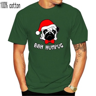 เสื้อยืดสีขาวBah HUMPUG เสื้อยืด พิมพ์ลายคริสต์มาส PUGS Pug Life Xmas Not Drugs Lovers ของขวัญสําหรับคู่รักS-4XL