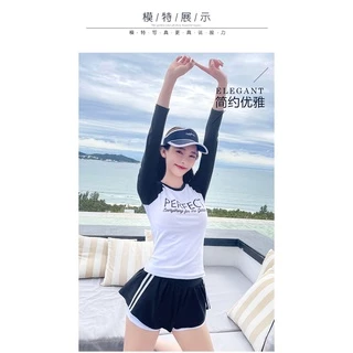 VEGA ชุดว่ายน้ำผู้หญิง ชุดเซต 2 ชิ้น เสื้อแขนยาวมีฟองน้ำ+กางเกงขาสั้น รุ่น 05605