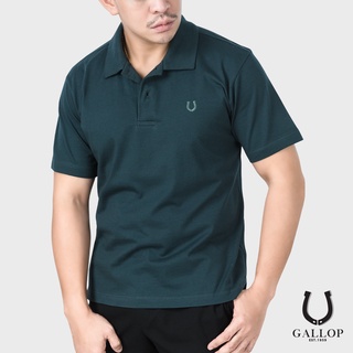 GALLOP : COTTON POLO SHIRTS เสื้อโปโลผ้า Cotton รุ่น GP9059 สีเขียว