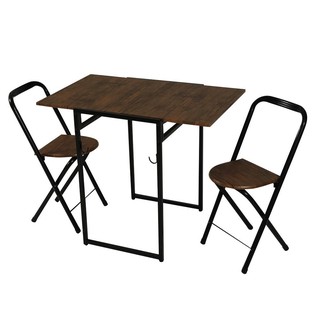 Multipurpose table and chair set SET TABLE 2 SEAT FURDINI BRIEF LY-NO0515 DRAK BROWN Multipurpose furniture Home &amp; Furni