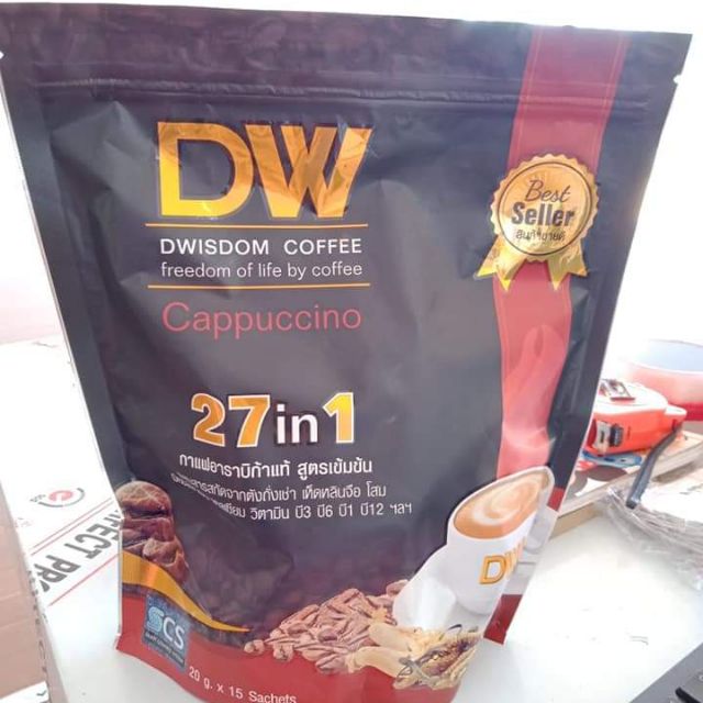 DW coffee กาแฟเพื่อสุขภาพ 1 ห่อมี 15 ซอง