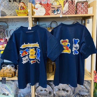 🧸แท้💯% ADLV TEDDY BEAR STICKER SHORT SLEEVE T-SHIRT NAVY