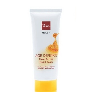 HONEI V BSC AGE DEFENCE CLEAR ANDFIRM FACIAL FOAM โฟมล้างหน้าสูตรเพื่อลดเลือนริ้วรอย ฟองโฟ