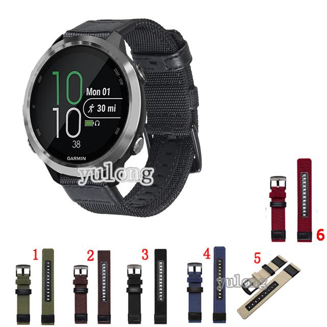 สายนาฬิกาสายนาฬิกาข้อมือไนล่อนสําหรับ Garmin Forerunner 645 245 245 M