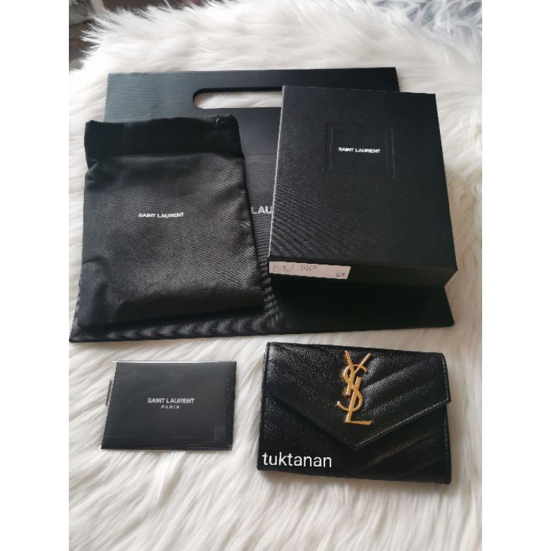 New YSL Saint laurent card wallet แท้ Shop Kingpower