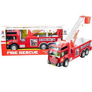 ProudNada Toys ของเล่นเด็กรถกระเช้าดับเพลิงชนถอย SHUNTAI FIRE RESCUE NO.SH8066