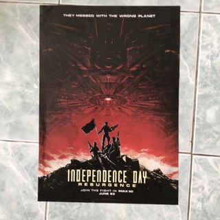 poster IMAX ID4 ขนาด 11.5 X 16.5 นิ้ว (A3)