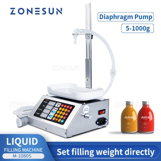 Zonesun M-1080S เครื่องปั๊มน้ําผลไม้ กึ่งอัตโนมัติ ขนาดเล็ก CNC 110V 220V 10-3000 มล.