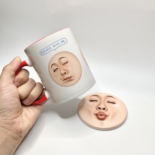 แก้ว Mug ลาย Please kiss me ( ใส่ไมโครเวฟได้ )