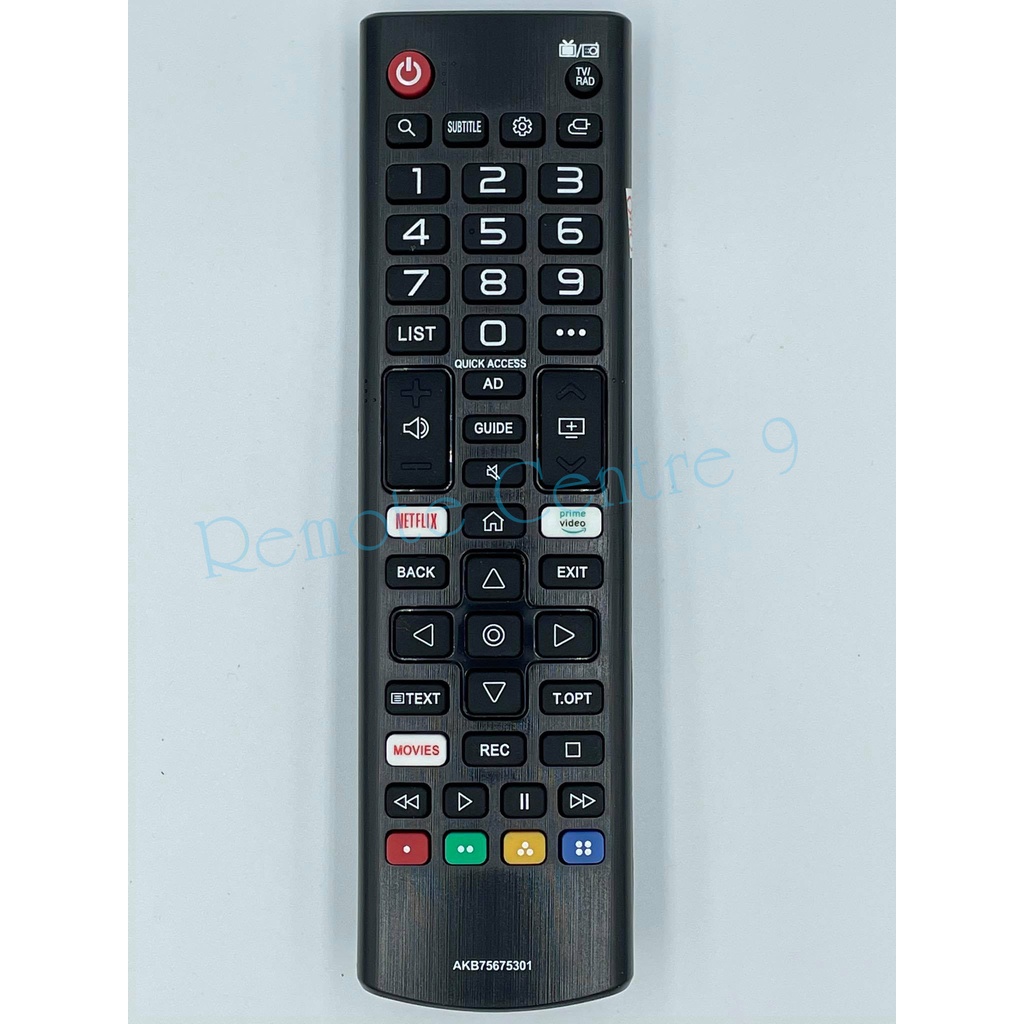รีโมทใช้กับทีวี  LG รุ่น  AKB75675301/AKB75675311 สมาร์ททีวี มีปุ่มคำสั่ง MOVIES / NETFLIX / PRIME VIDEO