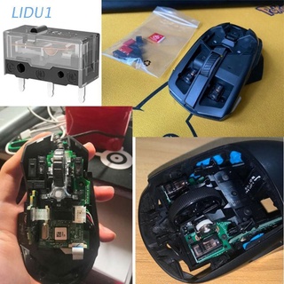 LIDU1  4Pcs Original Kailh GM 8.0 Mouse Micro Switch Micro Button Gold Contactor 80 Million Click Life 3 Pin Black Dot