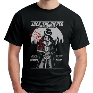 เสื้อผ้าผชLsmtx1 เสื้อยืดแขนสั้น พิมพ์ลาย Velocitee Jack Ripper London Killer V197 พลัสไซซ์ สําหรับผู้ชายS-5XL