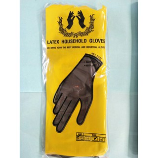 ถุงมือยาง LATEX HOUSEHOLD GLOVES 2คู่