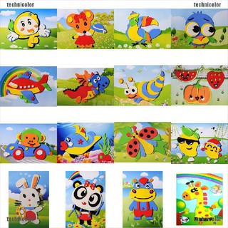 (ttc) สติกเกอร์โฟม ลายการ์ตูนสัตว์ 3 d Diy ของเล่นสําหรับเด็ก