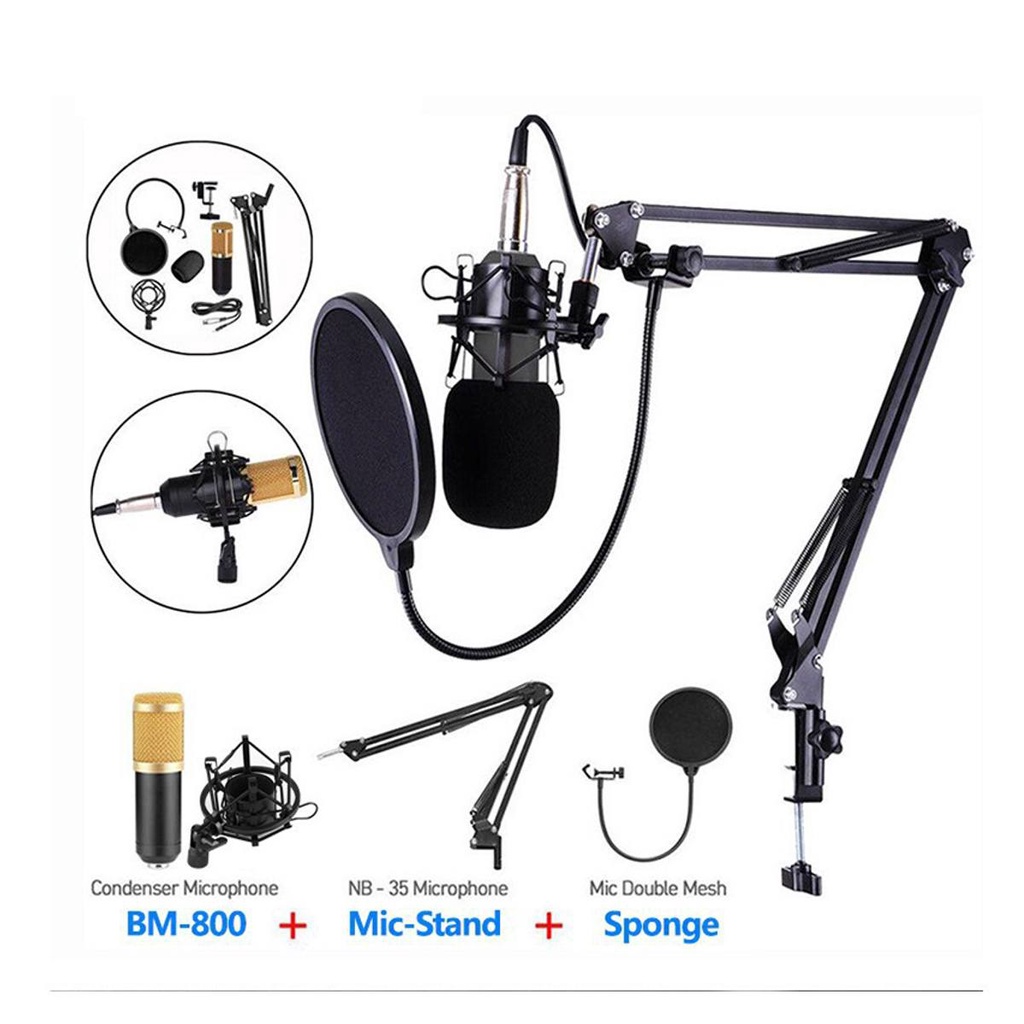BBm 800 Karaoke Condenser Microphone Mic For Pc Studio Microphone ...