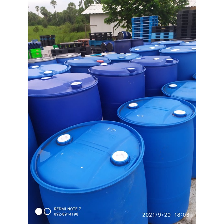 ถังพลาสติก ขนาดบรรจุ 200ลิตร (1ใบ) เหมาะสำหรับถังใส่น้ำ ถังขยะ ถังใส่น้ำมัน ของเหลวทุกชนิด ทำแพลอยน้