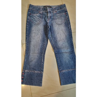 กางเกง​ยีนส์​ 5ส่วน Giordano Blues size27 มือสองสภาพสวย