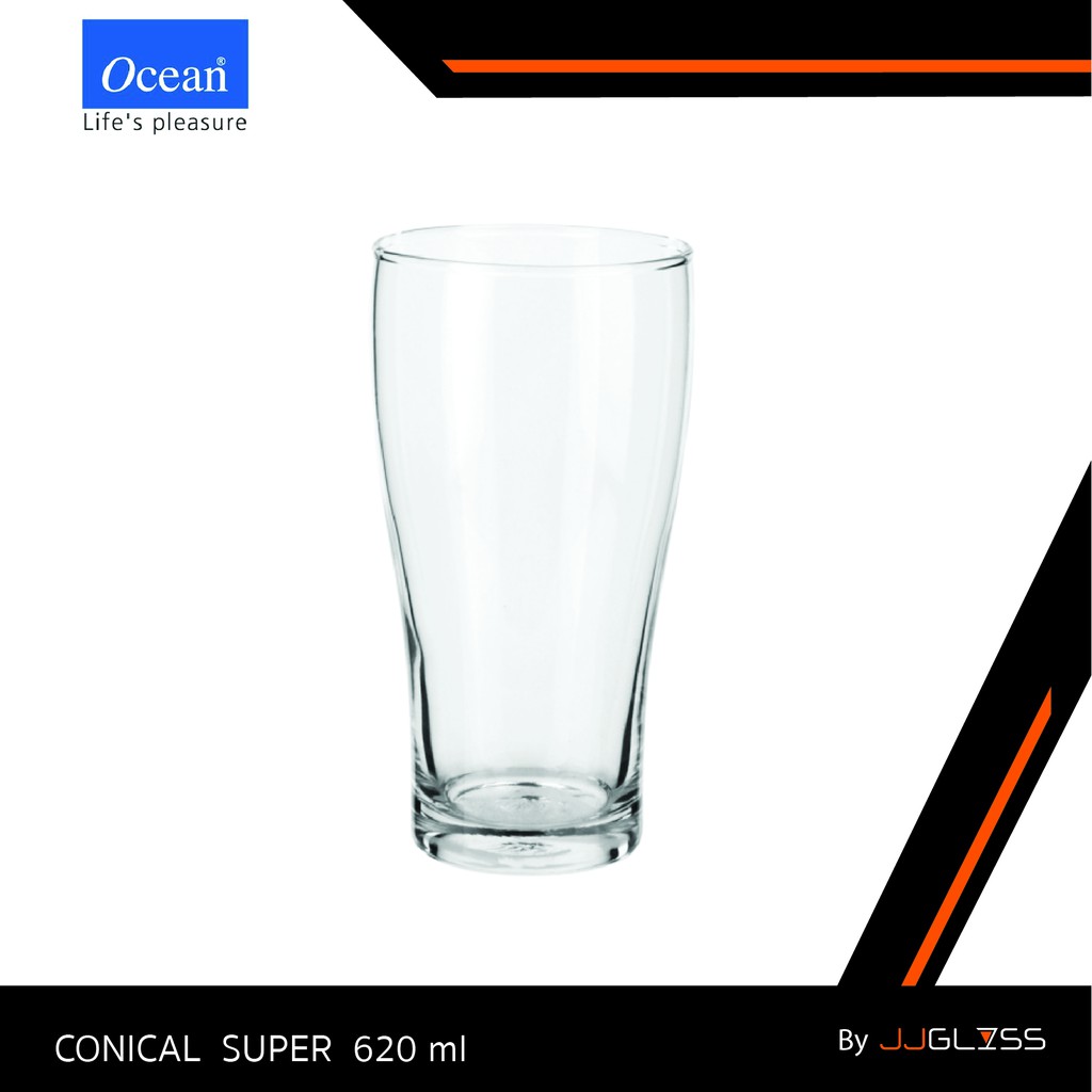 JJGLASS - (Ocean) B01022 Conical Super 21 3/4oz. (620ml.) - แก้วน้ำ แก้วทรงสูง แก้วโคนิโค่ แก้วโอเชี่ยน