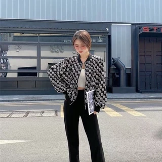 เสื้อแจ็คเก็ตแขนยาวมีซิปผ้าดีใส่สบาย ลายwd มาใหม่ลาสุด ใส่คลุมกันร้อนกันแดด กันหนาวผู้หญิง ลายสก๊อต