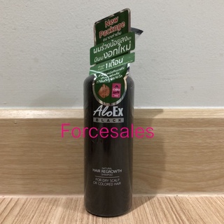 AloEx Black Shampoo สูตรข้าวเหนียวดำ แชมพูดำบำรุงรากผม 200มล.