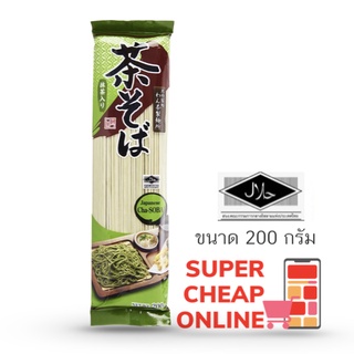 เส้นโซบะ ชาเขียว ยามาโมริ 200 กรัม สีเขียวYamamori Japanese Cha soba 200 g