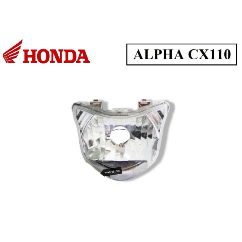 HONDA ALPHA HEAD LAMP ASSY CX110 HEADLAMP HEADLIGHT LAMPU DEPAN WAVE110 ALPHA110 CX110