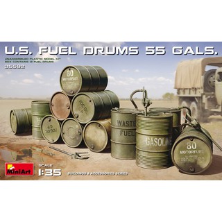 โมเดลอุปกรณ์จำลอง MiniArt 1/35 MI35592 U.S. Fuel Drums 55 Gals,