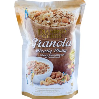 Diamond Grains Almond Granola ซีเรียลกราโนล่า ผสมอัลมอนด์ 500กรัม