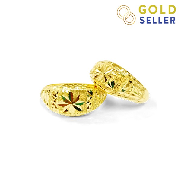 Goldseller แหวนทอง หัวโปร่ง ครึ่งสลึง คละลาย ทองคำแท้ 96.5%