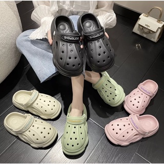 Ann.fashion รองเท้าหัวโตยอดฮิต รองเท้าหัวโต สไตล์เกาหลีน่ารักมาก สีพื้น พื้นนุ่ม #sy57