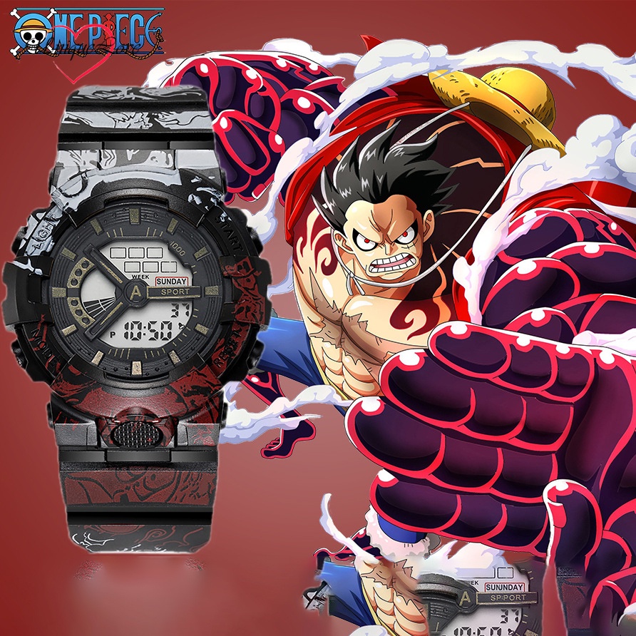 นาฬิกาข้อมือ วันพีช G-Shock LED กันน้ํา สําหรับเด็ก