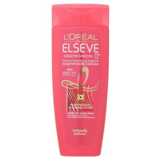 LOREAL PARIS ปารีส เอลแซฟ เคราติน สมูท สมูททิ่ง แชมพู&คอนดิชันเนอร์ Elseve keratin smooth shampoo(13
