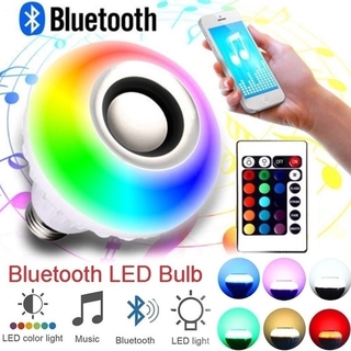 ลําโพงบลูทูธหลอดไฟหลากสี E 27 Led Rgb