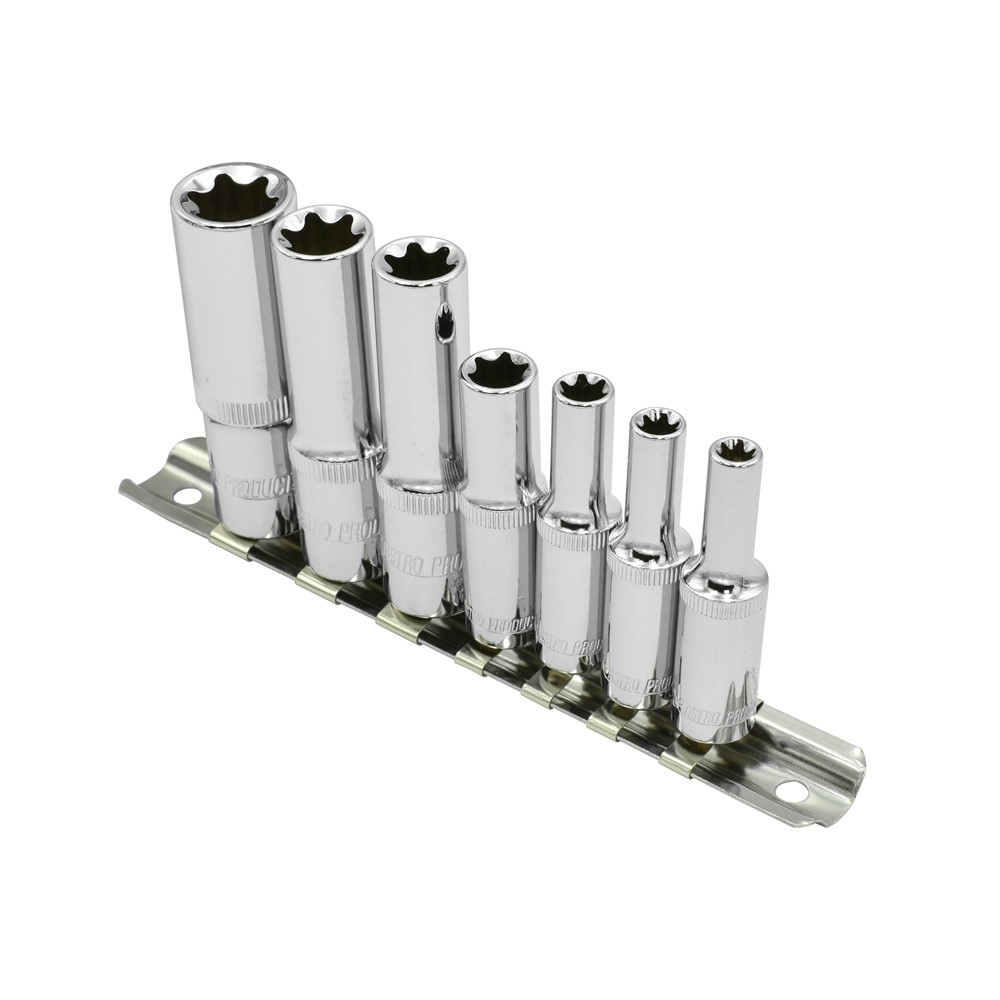 Astro Products ชุดบ๊อกซ์ดาว E-Type 1/4-3/8DR 7ชิ้น / Deep E Socket E6-E16 7pcs