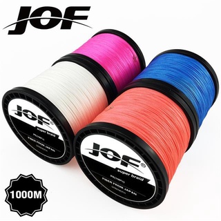 ตกปลา jof 8เส้น1000เมตร500เมตร300เมตร PE สายการประมงถัก tresse peche ตกปลาน้ำเค็มสานที่เหนือกว่ามาก Supe