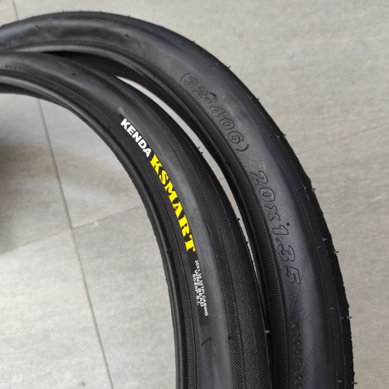 จักรยานยางนอก 20 x 1.35 Kenda Ksmart 20 Pure 406 K1085 - Kenda Ksmart Tyre 20 x 1 35 Seli พับ