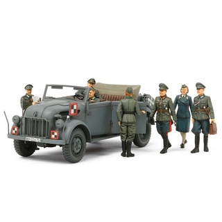 [ชุดโมเดลสเกลประกอบเอง] TAMIYA 25149 1/35 GERMAN STEYR 1500A KOMMANDEURWAGEN HQ STAFF SET (w/7 FIGURES) โมเดลทามิย่าแ...