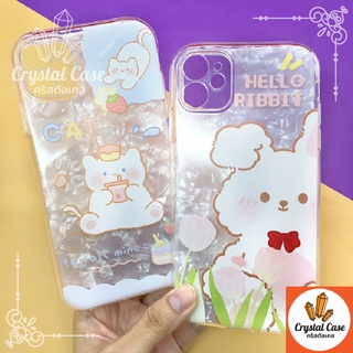 IPhoneเคสนิ่มใสกันกล้องกันกล้องแผ่นรองเกร็ดน้ำแข็ง พิมพ์ลายการ์ตูน