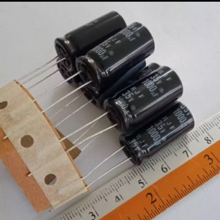 Capacitor 1000uf35v 13x21mm Elna สีดำไหม่แท้ แพ็ค10ชิ้น