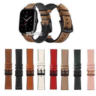 สายนาฬิกาข้อมือซิลิโคน หนังแท้ สําหรับ Huami Amazfit GTS2 GTS4 mini GTS3 GTS2e Neo GTS 2 3 4 2e